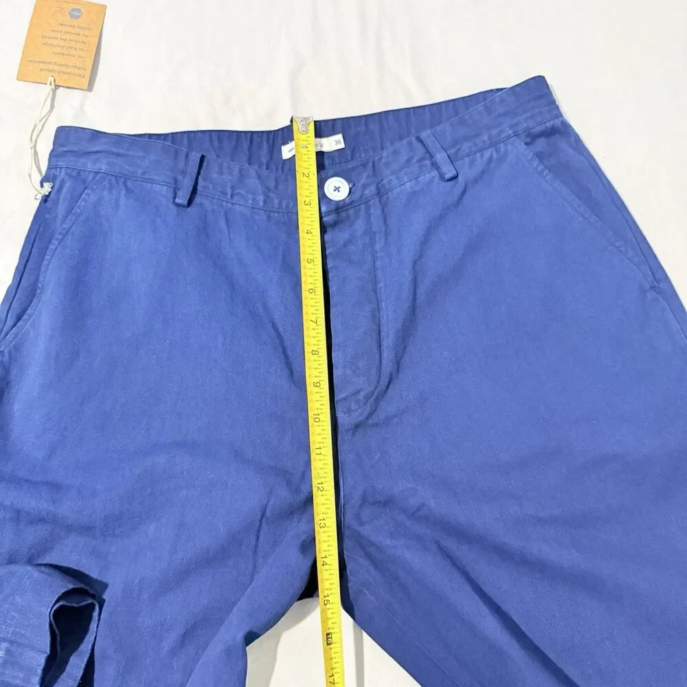 Industry Of All Nations Men’s Indigo 12 Chino Organic Cotton Pants 36 NWT